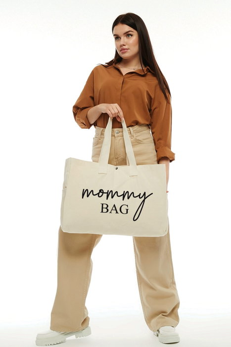 Zoozie Bags 2204 Bolsa de lona tote crema 50 x 36 x 12 cm
